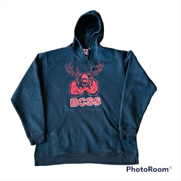𝅺MOOSE BCSS Unisex Casual Black Hoodies Size Medium - Picture 6 of 8